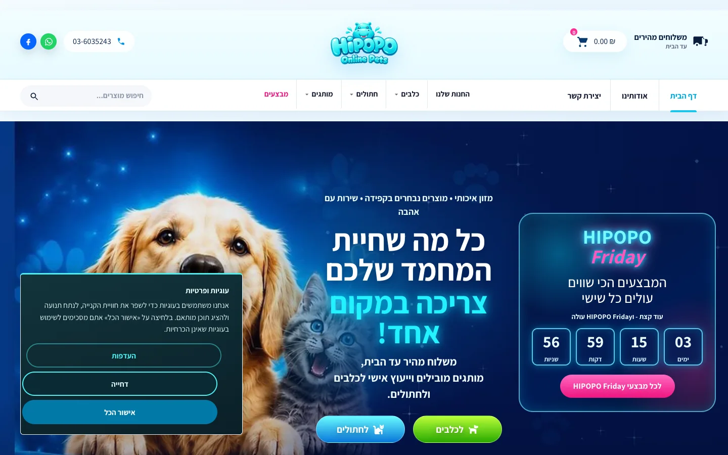 האתר של היפופו בדסקטופ